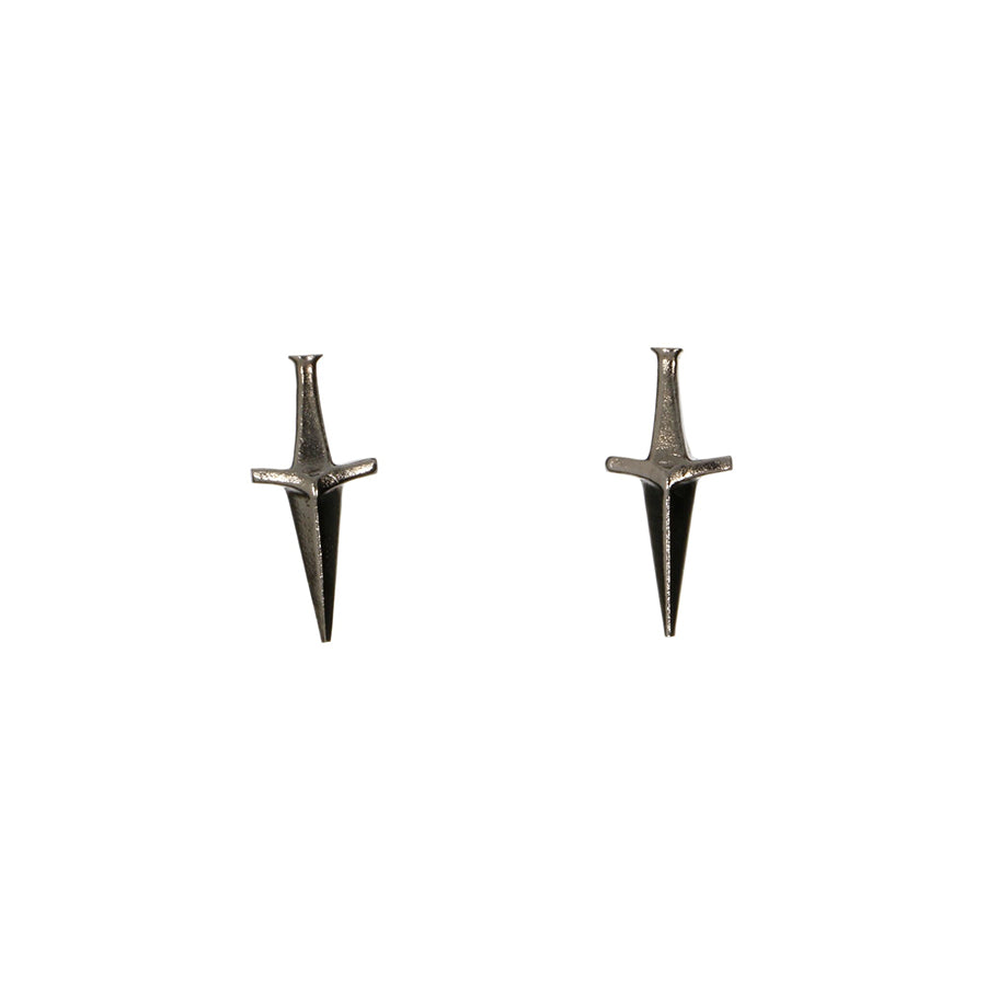 C° -9 Dagger Stud Earrings - Black Rhodium