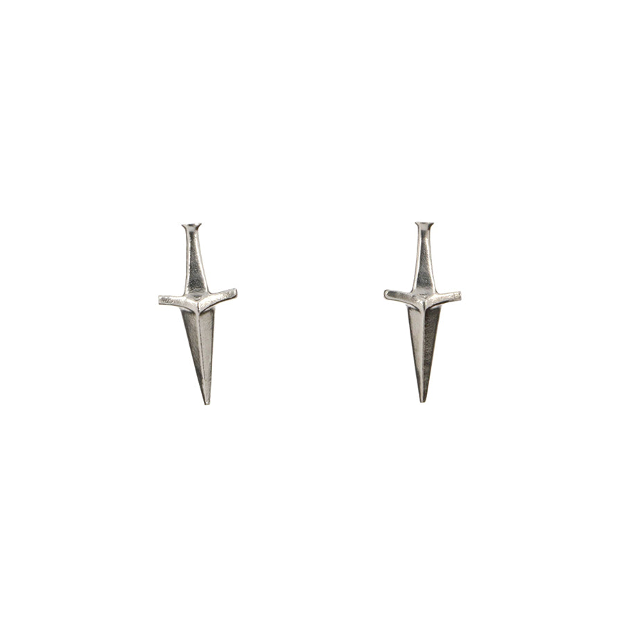 C° -9 Dagger Stud Earrings - Silver