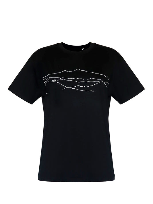Black T-shirt Mountain print