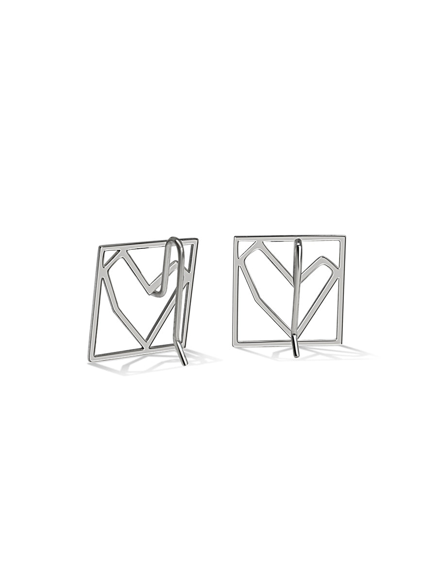 Hearts Framed Earrings