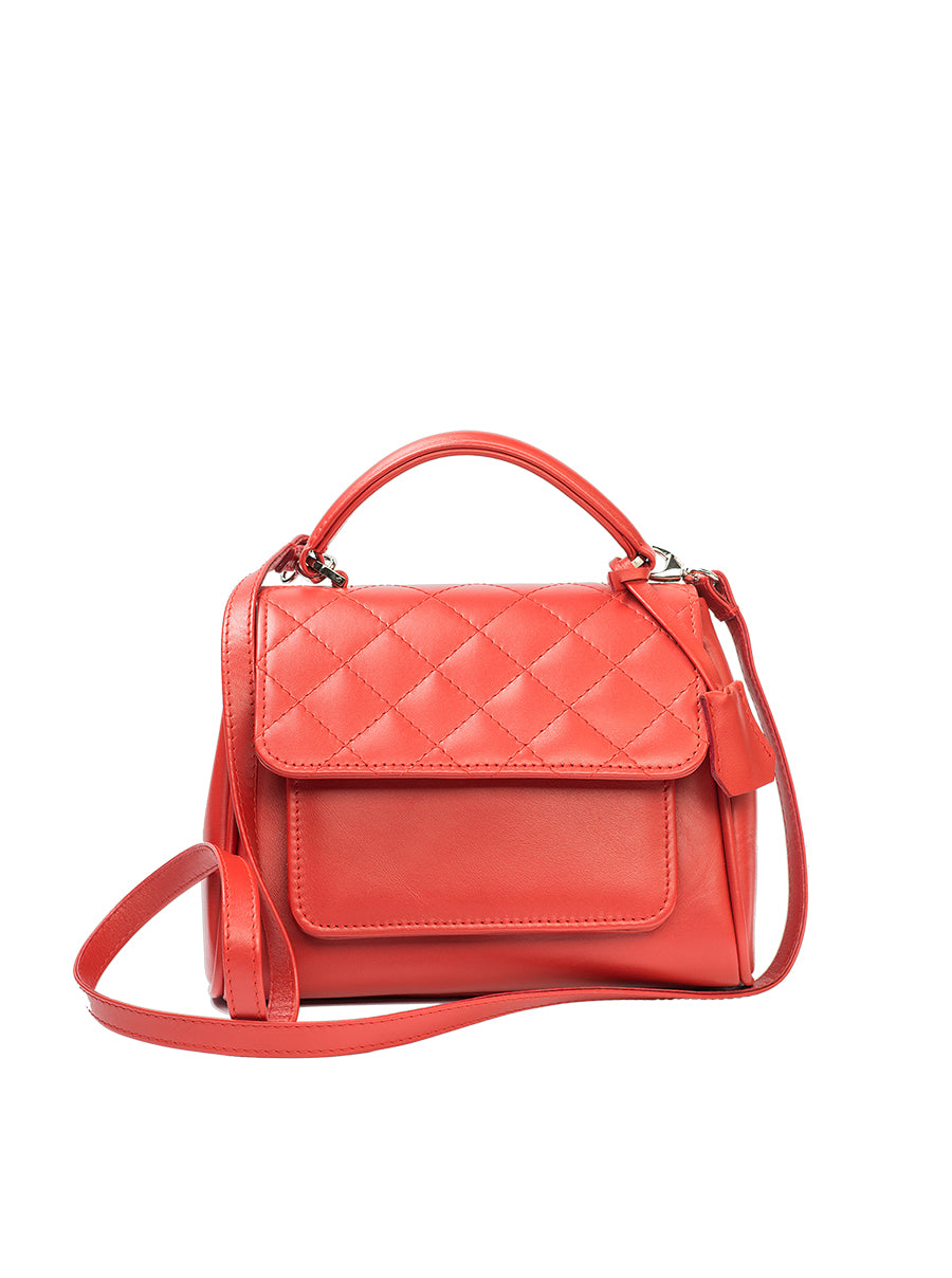 Quilted leather mini handbag - Red