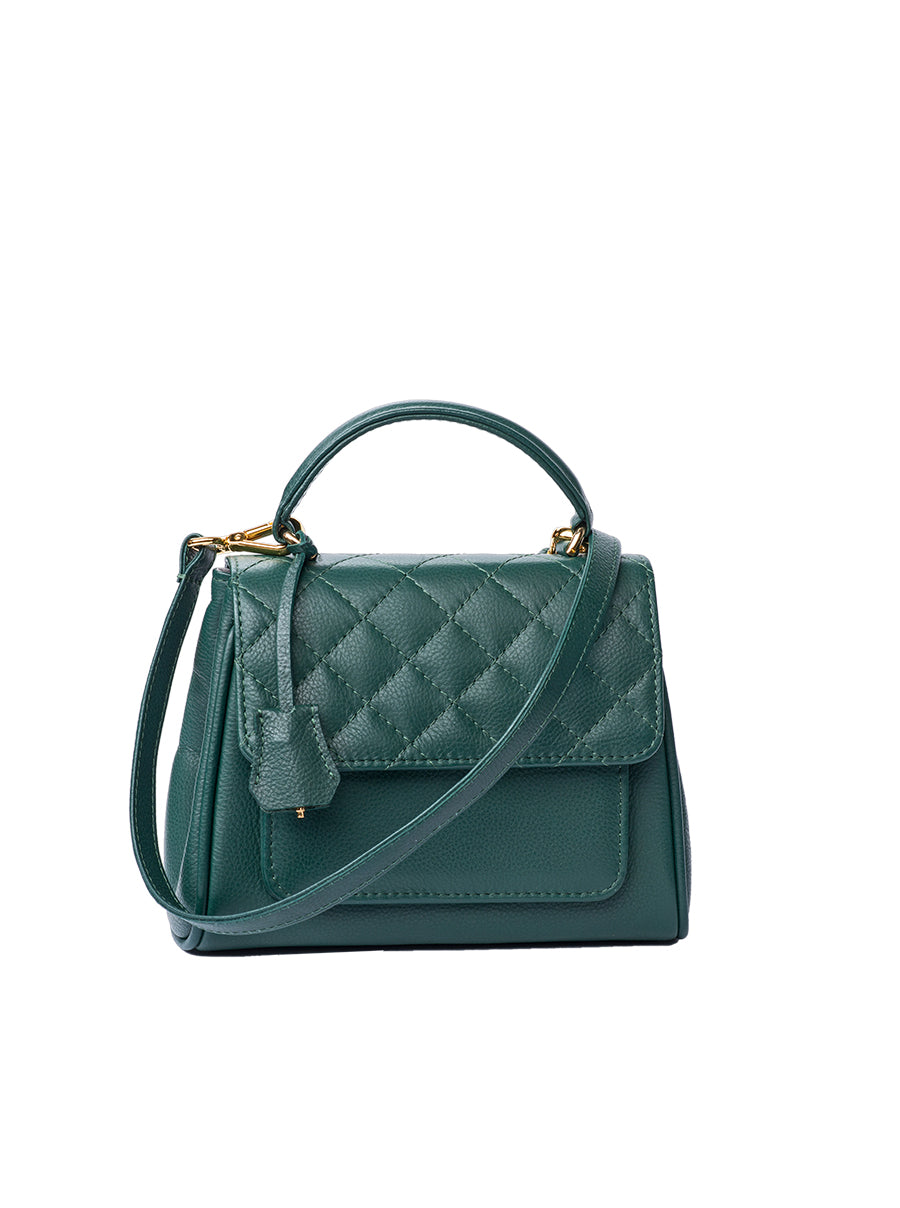 Quilted leather mini handbag - Green 