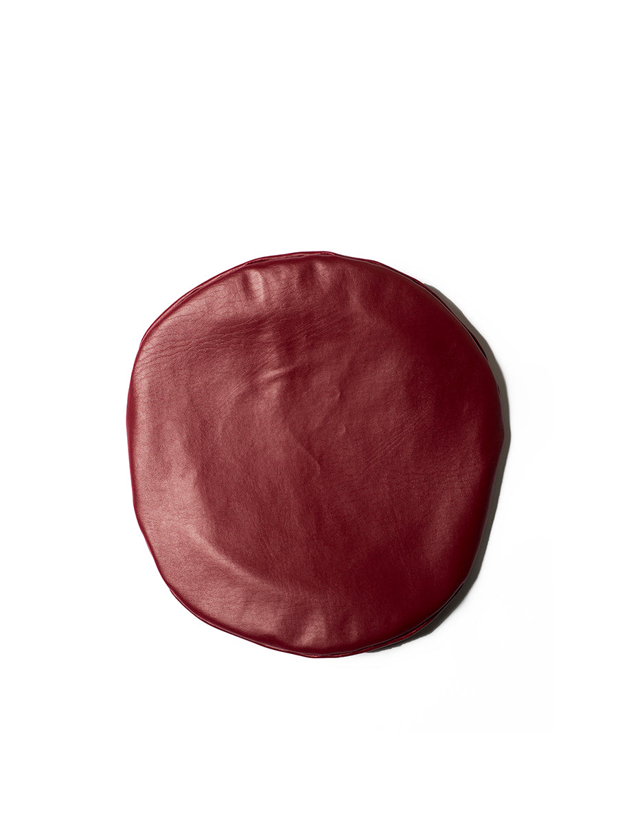 Faux-Leather Beret - Carmine