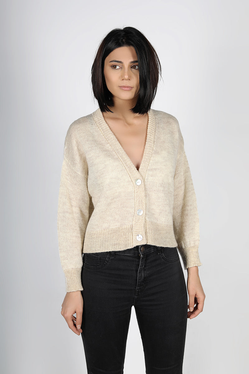  Mohair-Blend Cardigan by Loom