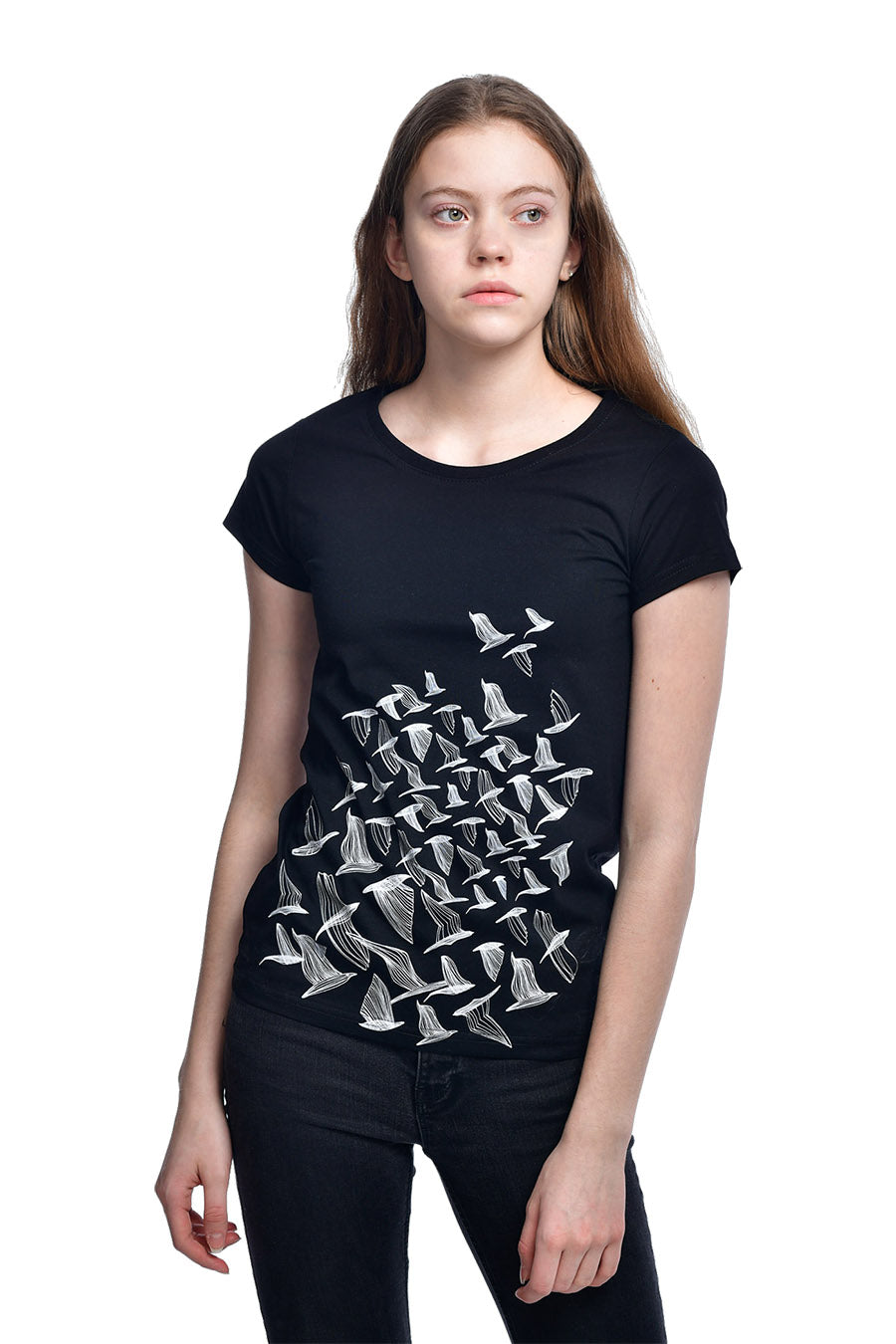Lilit-Sarkisian-Birds-Black-T-shirt