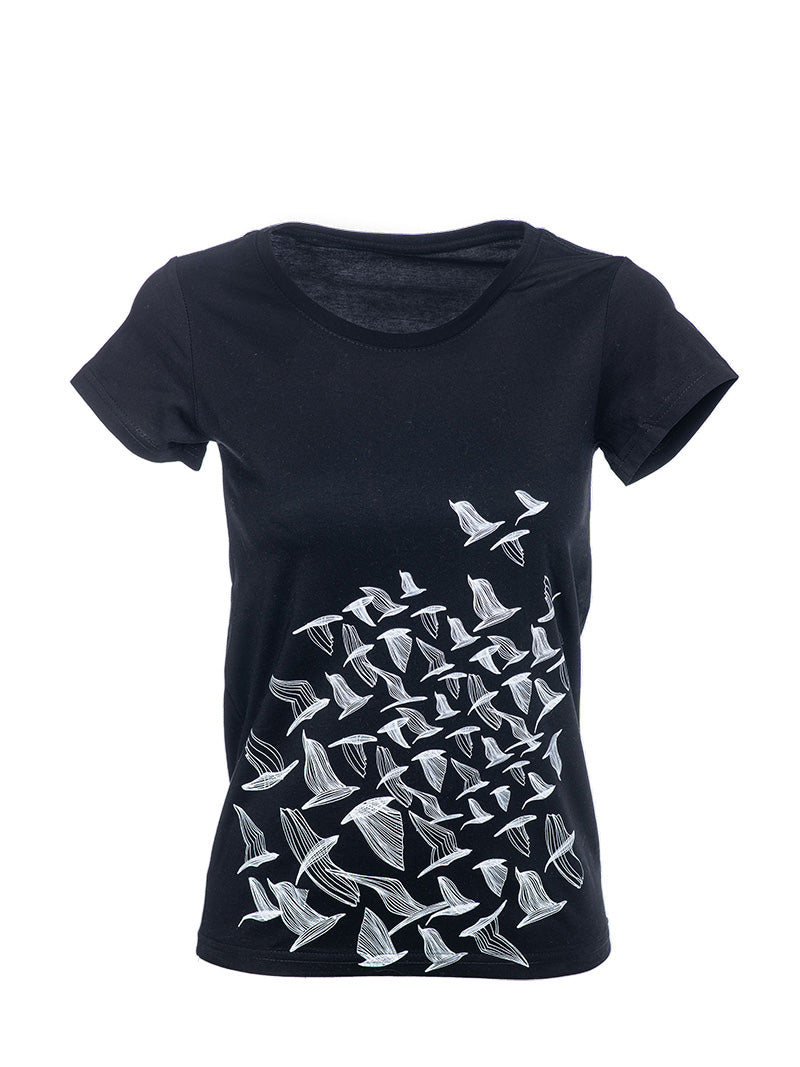 T-shirt Monochrome Birds – Black