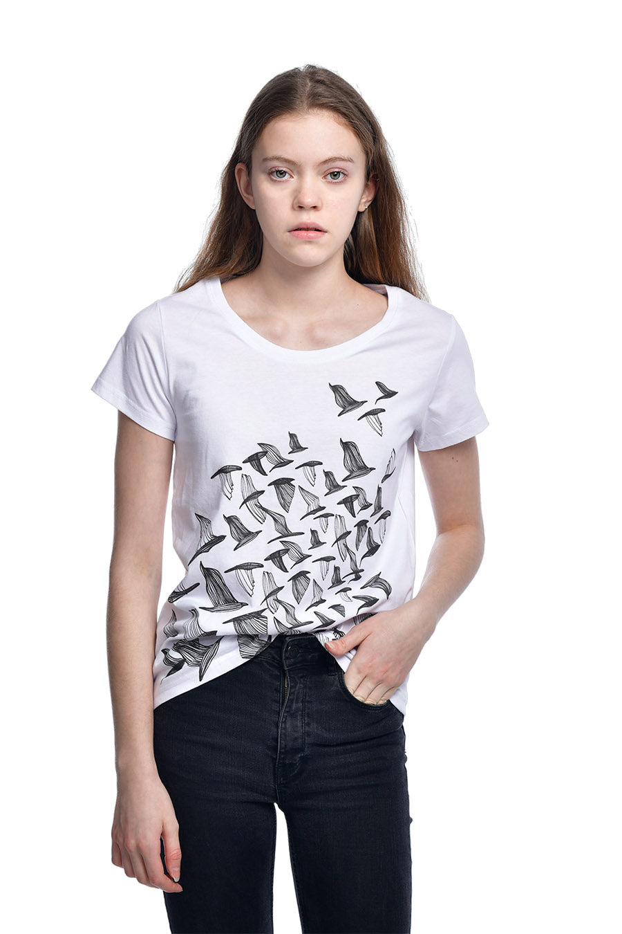 Lilit-Sarkisian-Birds-White-T-shirt