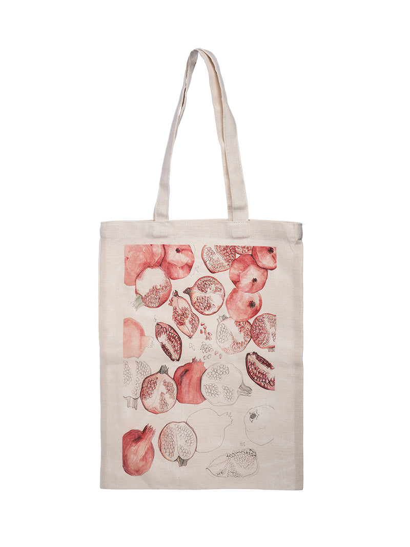 Pomegranate Pattern Textile Tote Bag
