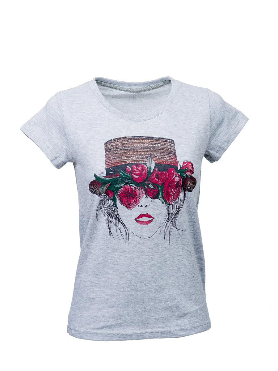 T-shirt Canotier Flower Girl