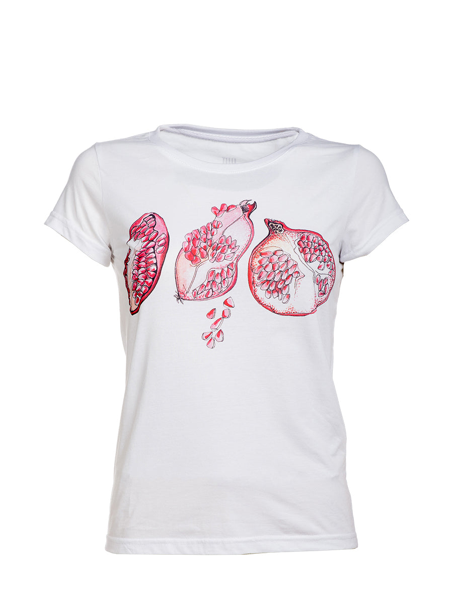 T-shirt 3 Pomegranates – White