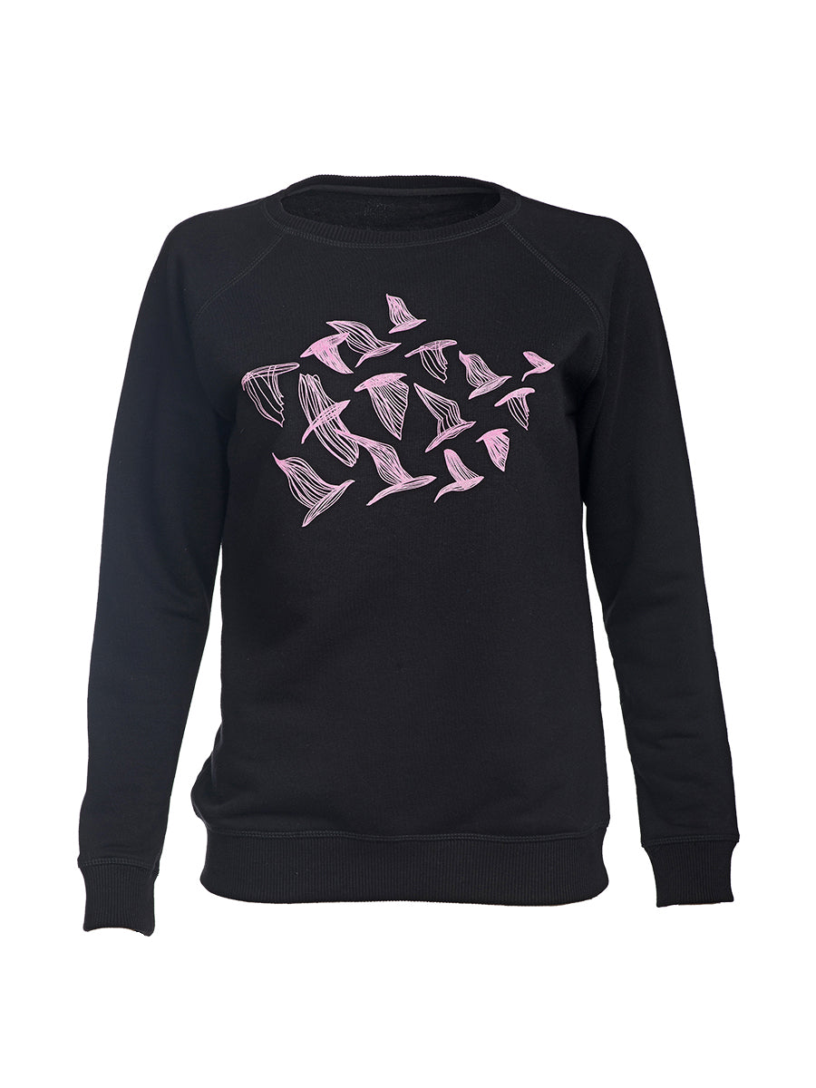 Sweatshirt Graphic Birds - Black