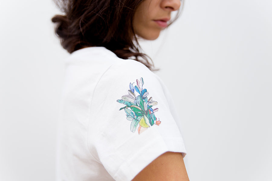 T-shirt with Printed Sleeves