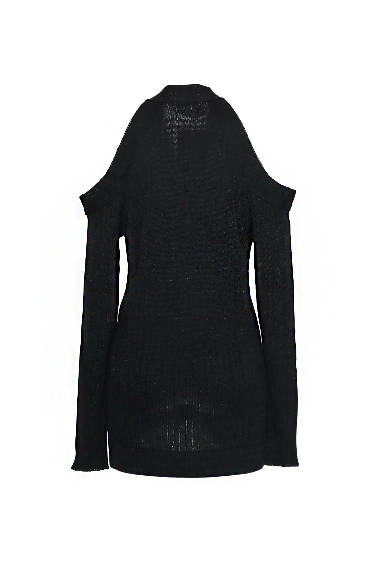 Cold Shoulders Cardigan - Black