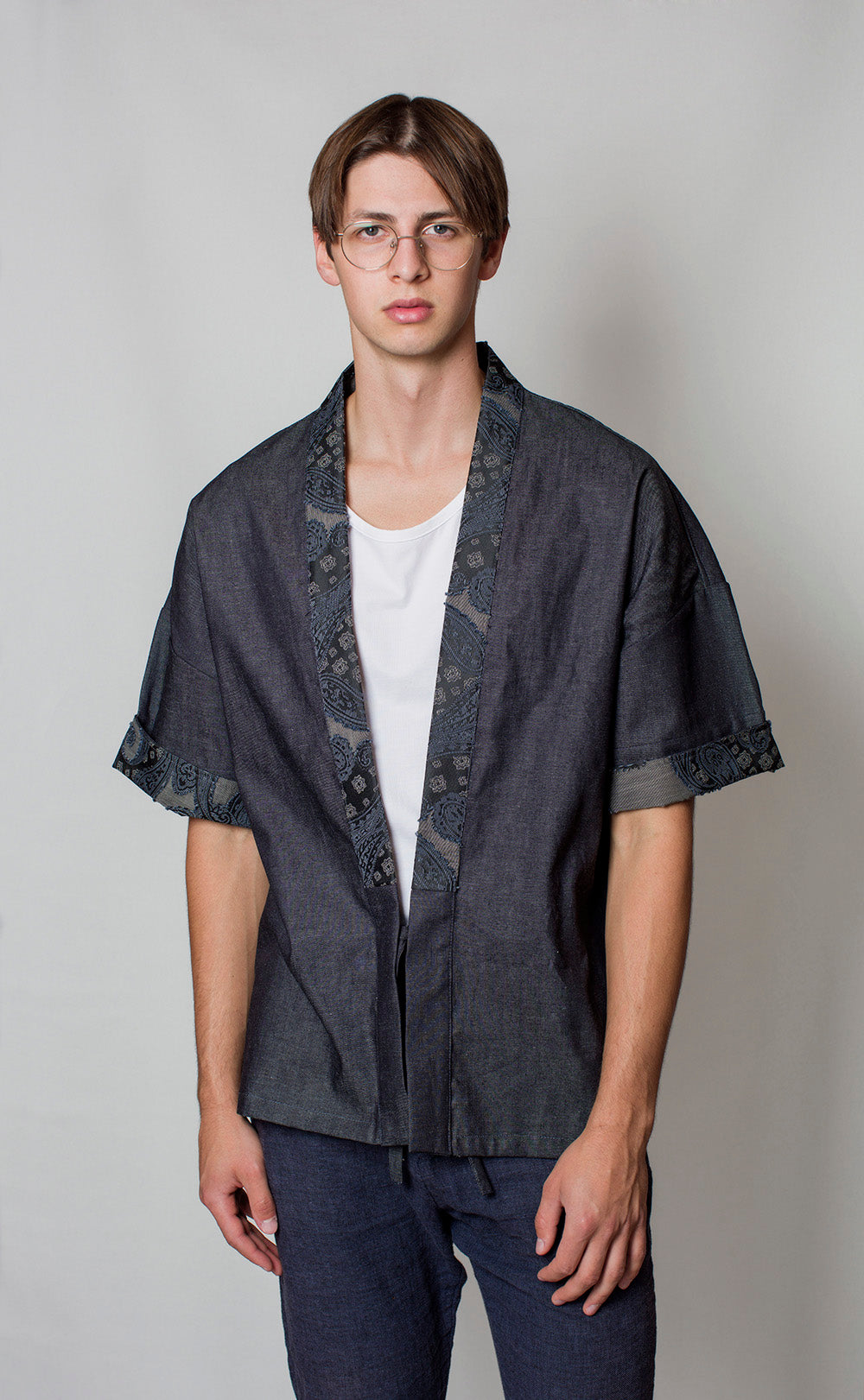 Denim sale kimono men