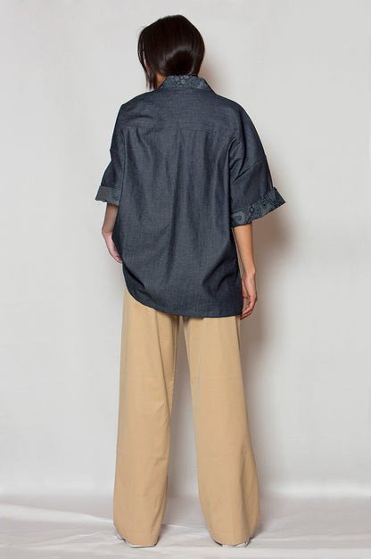 unisex denim kimono jacket