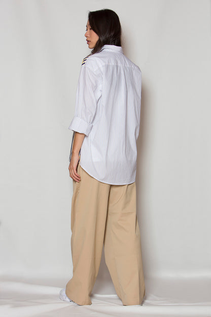 Striped Panelled shirt for women