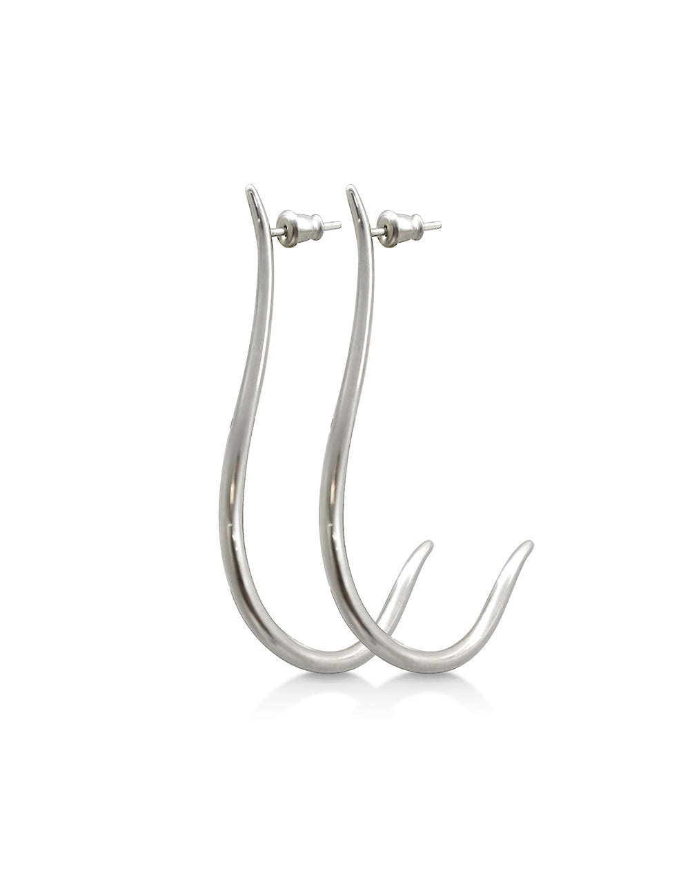 Moghes Curve Silver Earrings