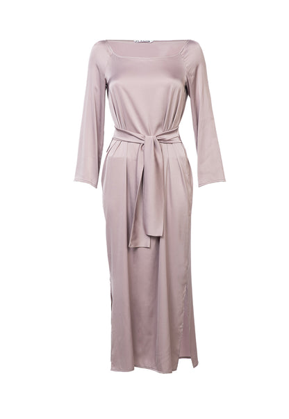 Silk-Satin Dress - Dusty Pink