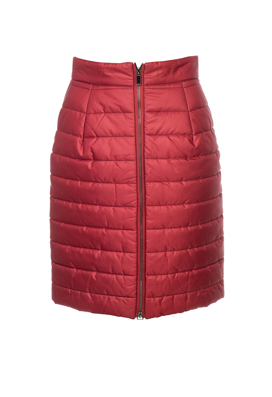 Quilted Red Skirt