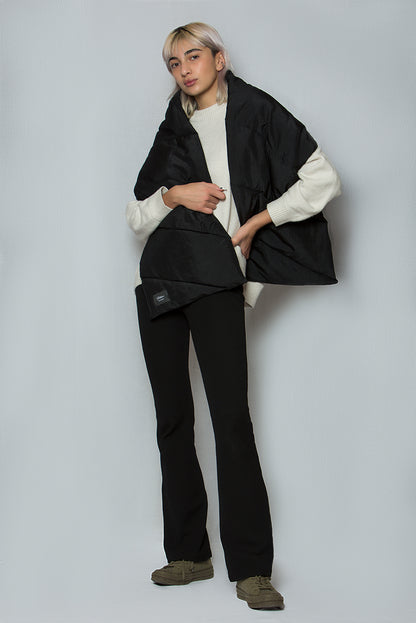Quilted Shell Scarf - Black