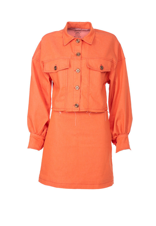 Shabeeg Orange Denim Set