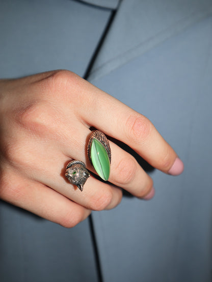  Silver Engraved Ring