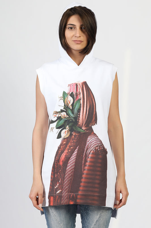  Taraz Hooded Top with flower design