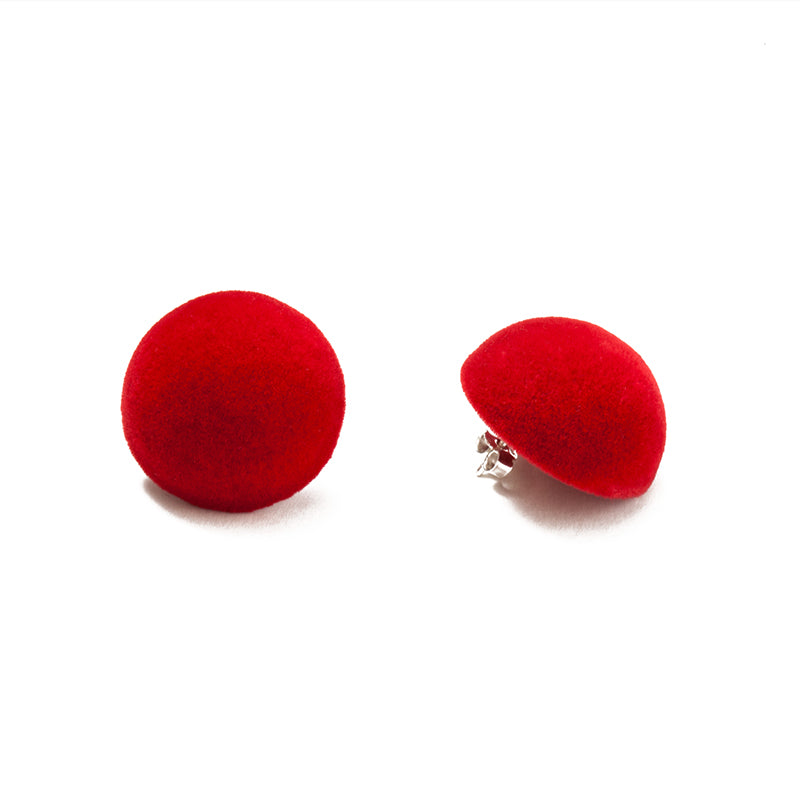 PLÜSCH Stud Earrings - Red
