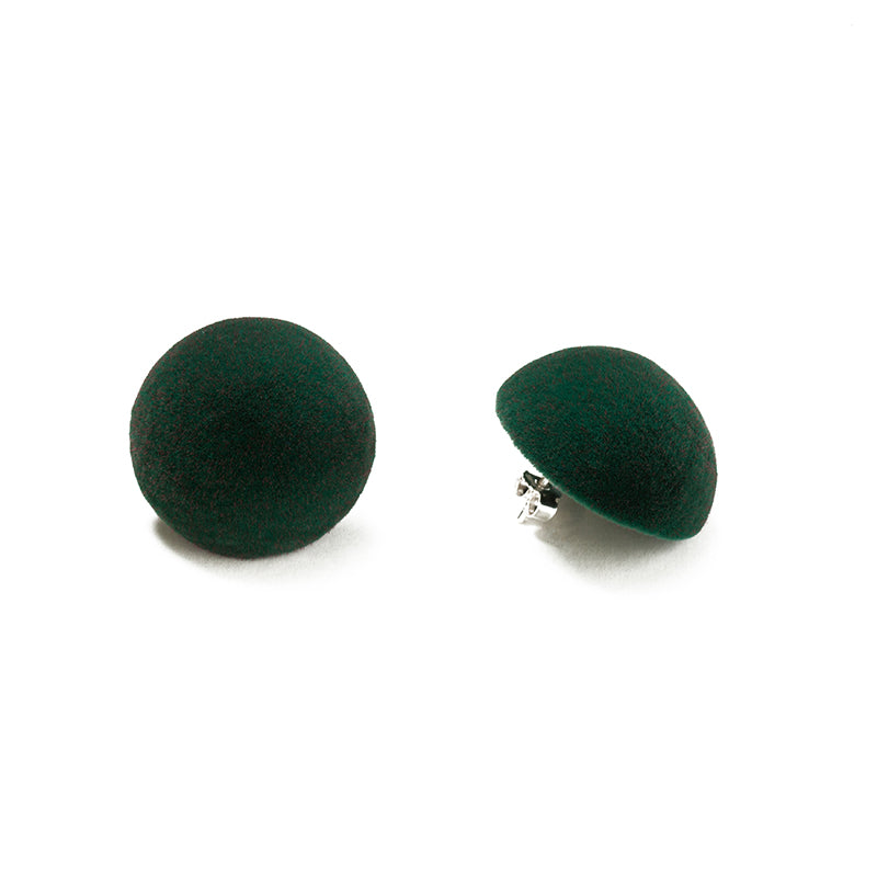 PLÜSCH Stud Mini Earrings - Dark Green