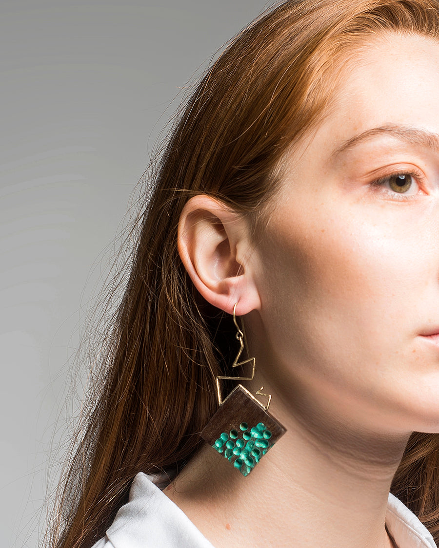 Soors-earrings-tassel-Green