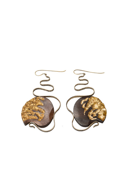 Wooden Earrings - Curves