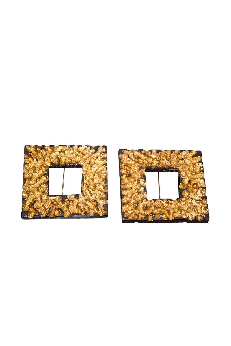 Wooden Earrings - Square