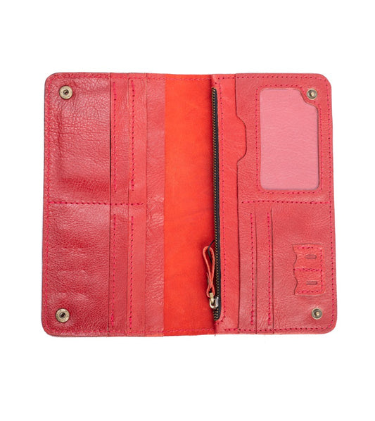  Wallet - Red - Leather