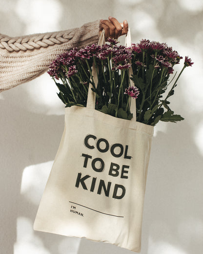 canvas tote bag with flowers