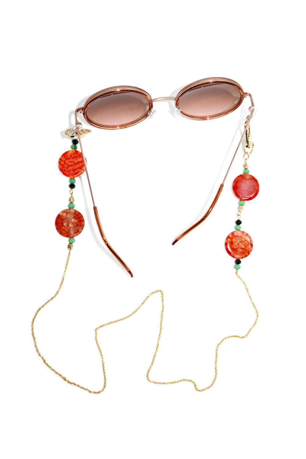 Beaded Glasses Chain - Agate  