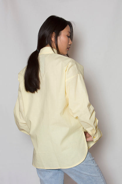 OM Shirt With Bow Tie Collar - Yellow