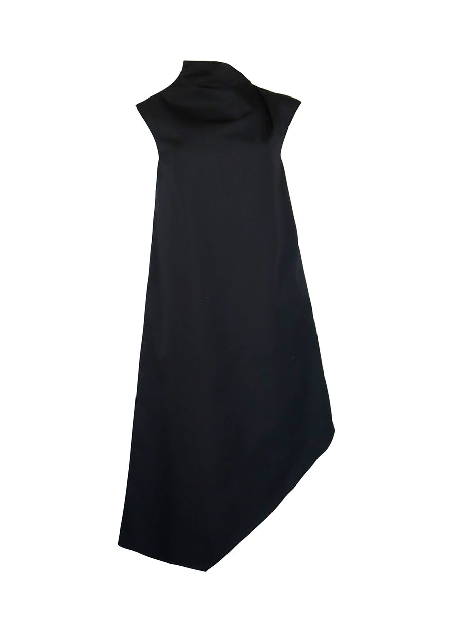 black asymmetric dress