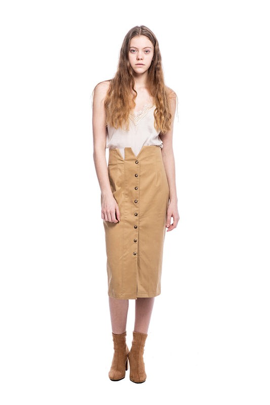 ZGEST-camel-pencil-skirt