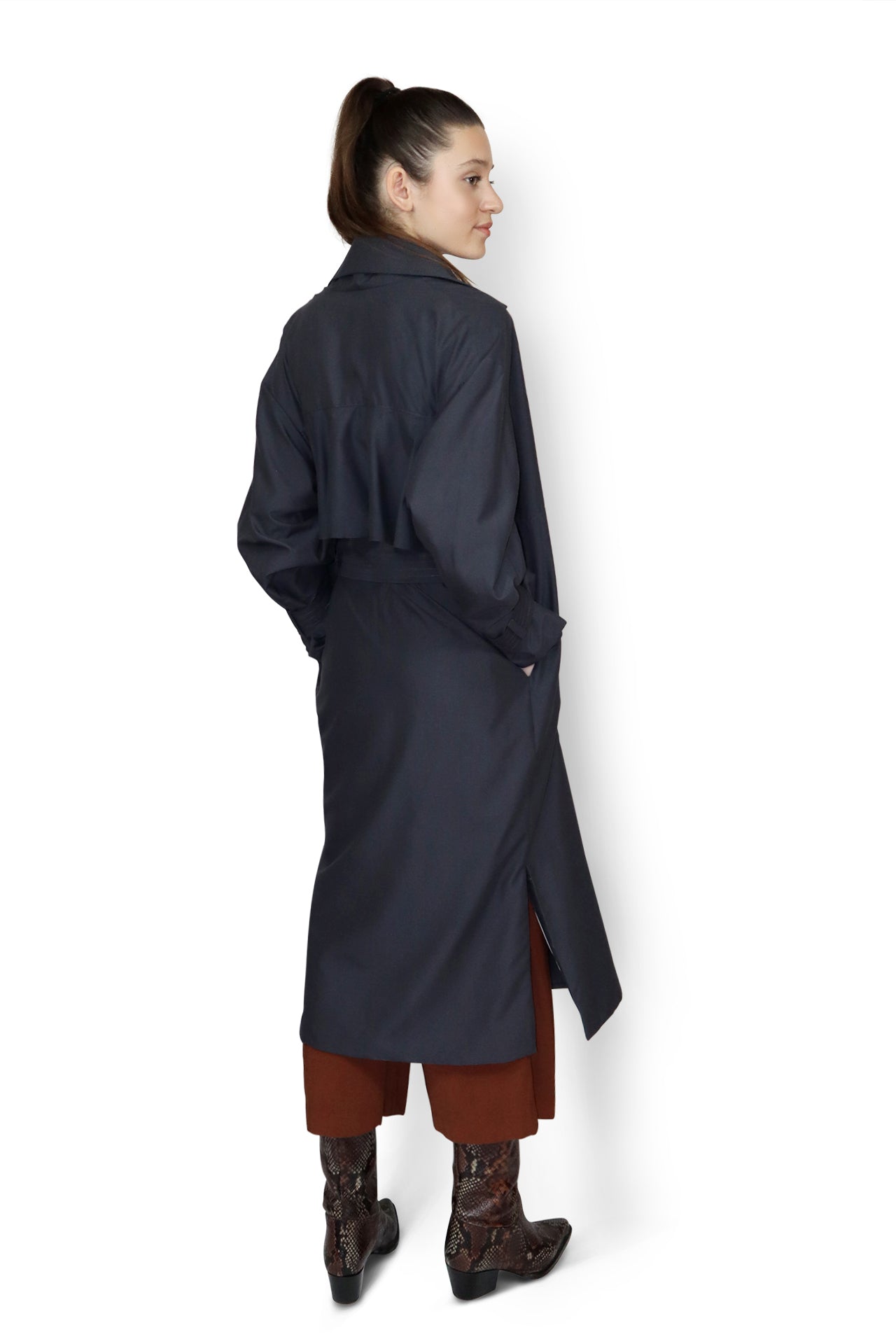 Trench Coat - Navy by Zgest