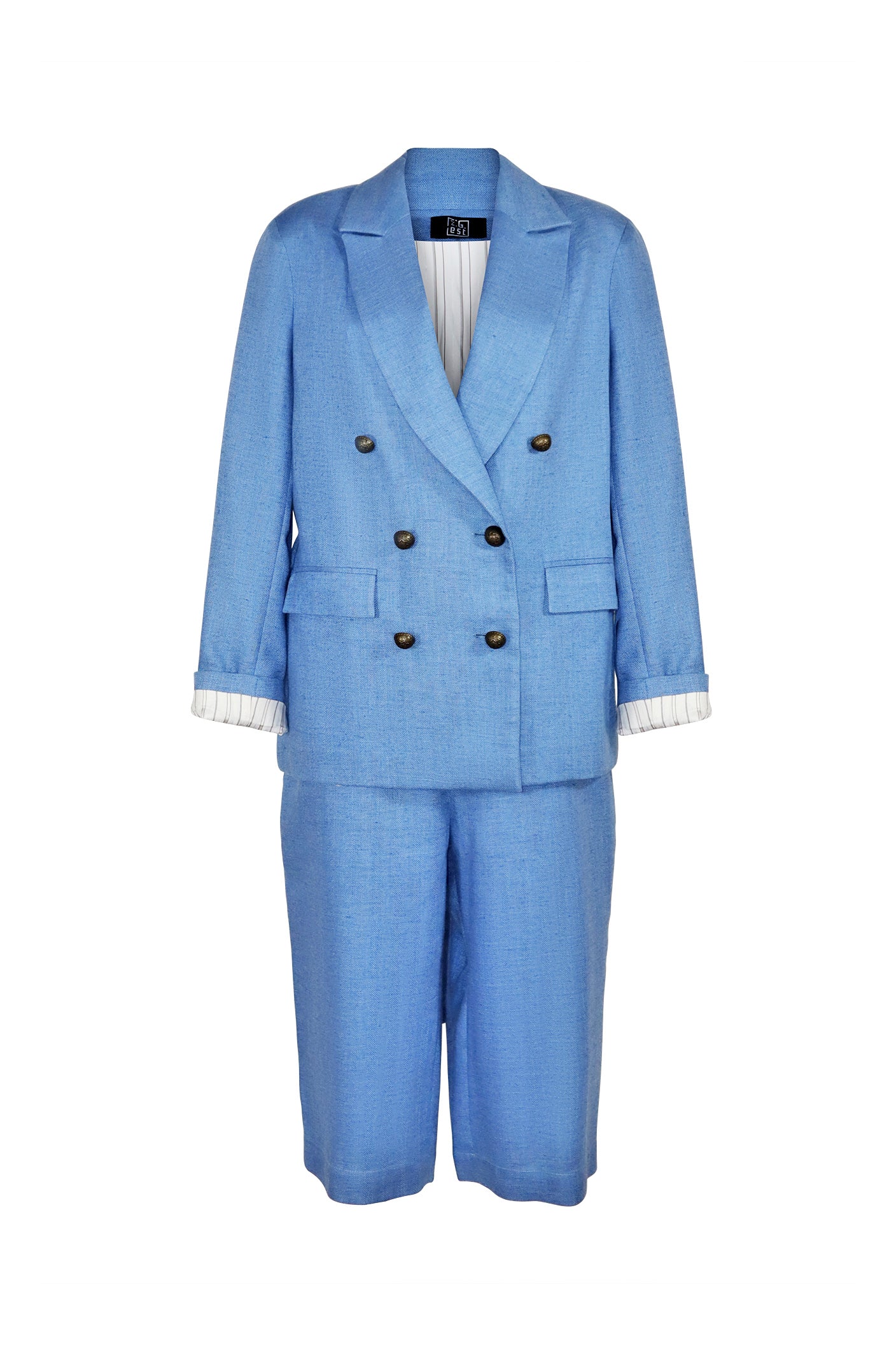 Blue Wool Suit Set