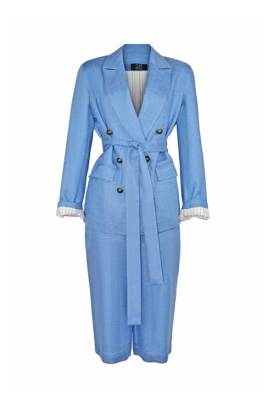 Sky Blue Culotte Suit