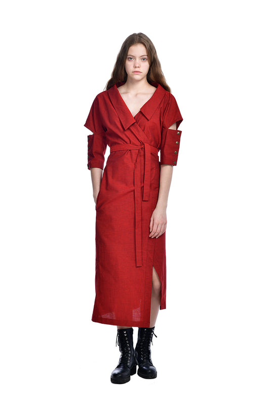 Zgest-Red-wrap-dress