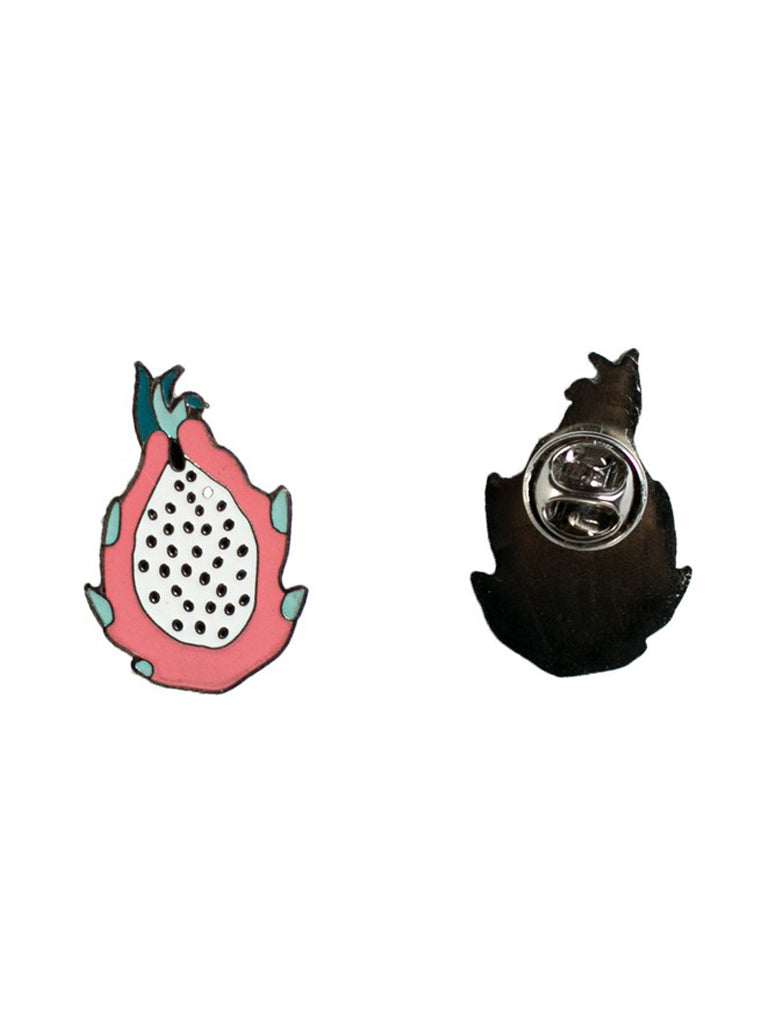 Enamel Pin Dragonfruit back and front view