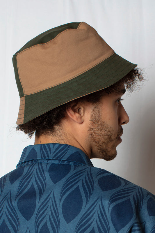 Reversible Bucket Hat - Beige/Khaki