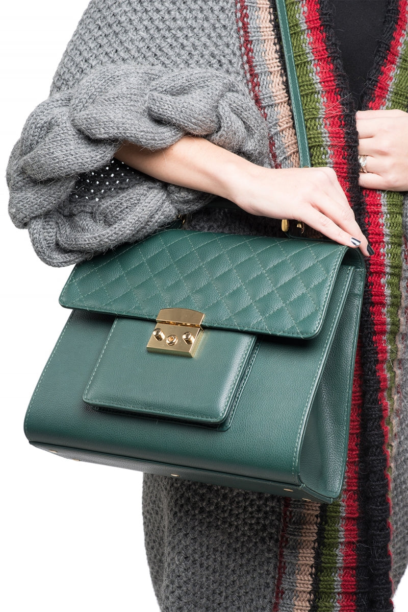 Leather handbag - Green