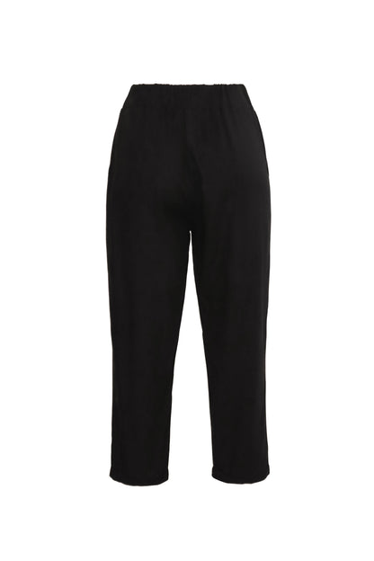 Cotton Black Pants by Shabeeg