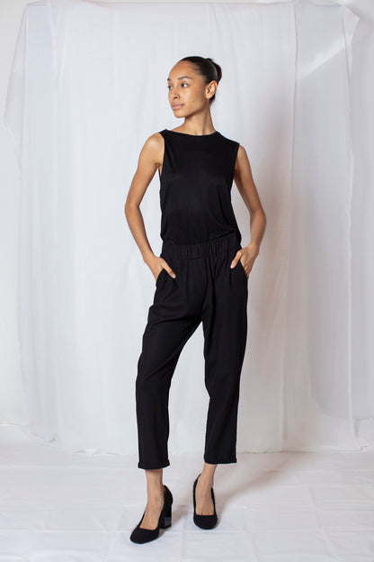 Cotton Black Pants by Shabeeg
