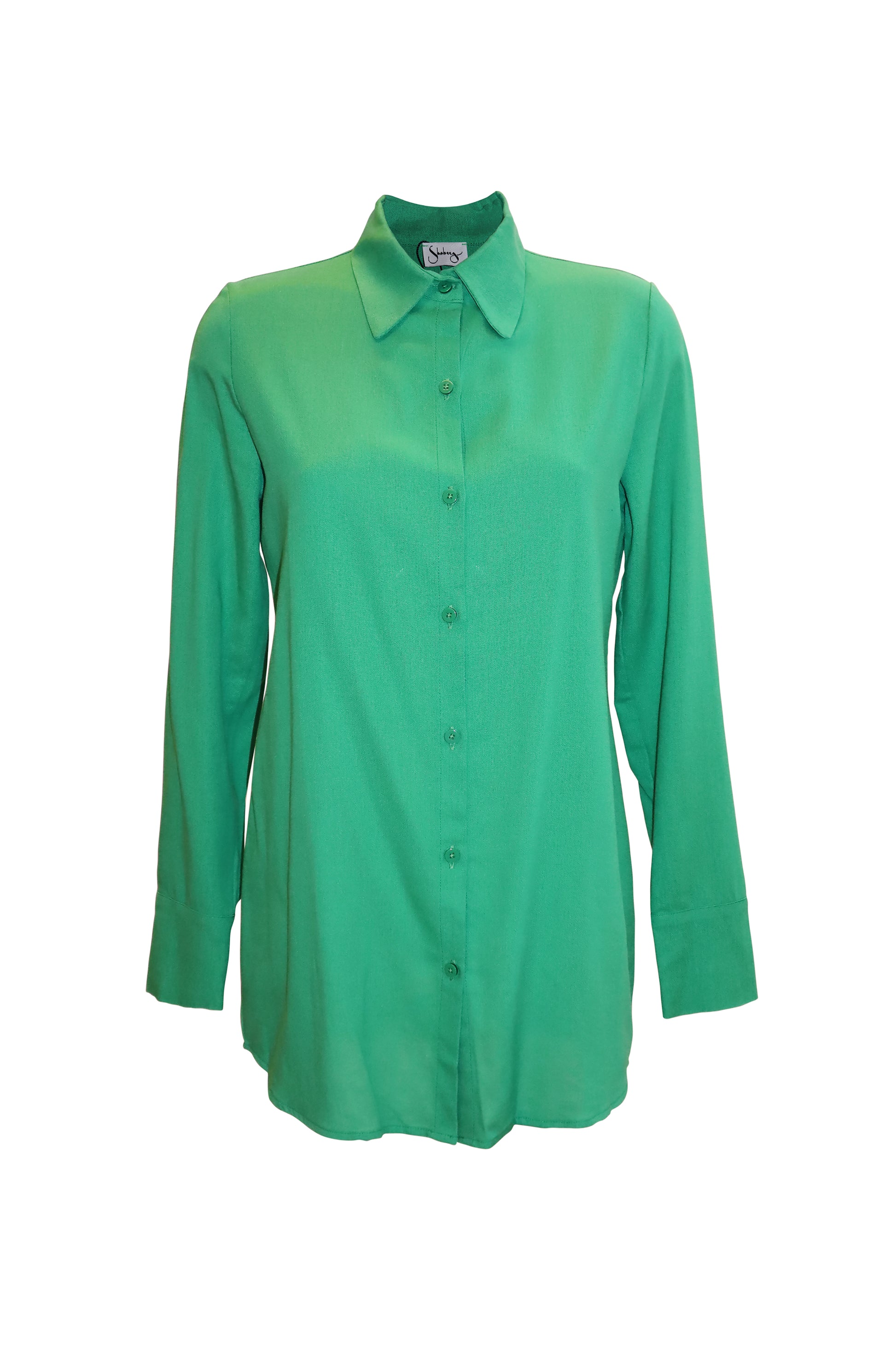 Cotton Green Shirt by Shabeeg