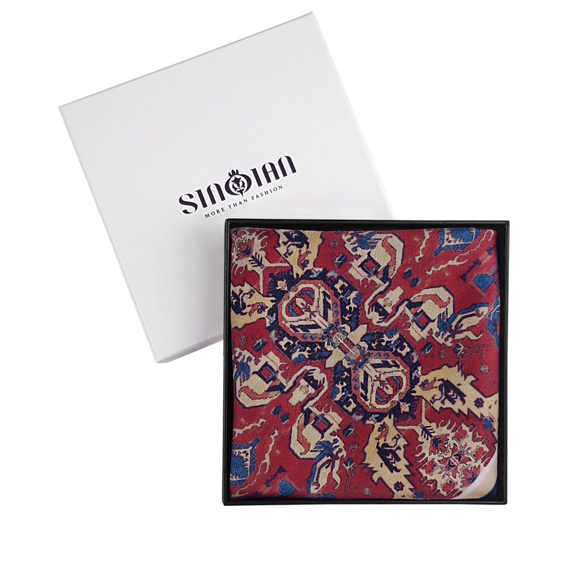Ethnic Silk Pocket Square in accessories box